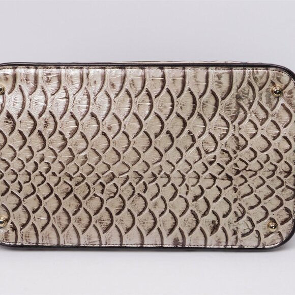 Brahmin Vivian Pearl Dogwood Genuine Leather Dome Handbag (9125) - Picture 5 of 6